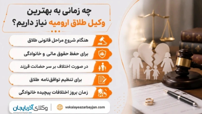 چه زمانی به بهترین وکیل طلاق ارومیه نیاز داریم؟