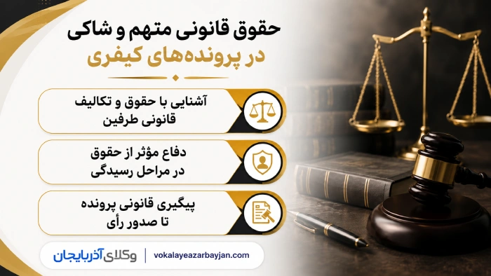 حقوق قانونی متهم و شاکی در پروندههای کیفری