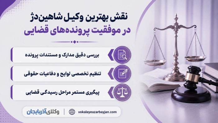 نقش بهترین وکیل شاهین‌دژ در موفقیت پرونده‌های قضایی