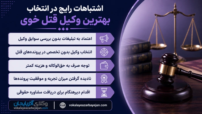 اشتباهات رایج در انتخاب بهترین وکیل قتل خوی