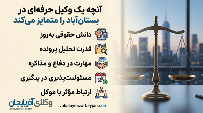 آنچه یک وکیل حرفه ای در بستان آباد را متمایز می کند