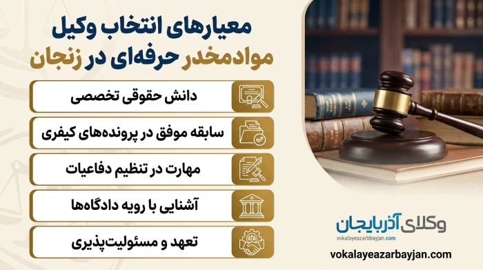 معیار های انتخاب وکیل مواد مخدر حرفه ای در زنجان